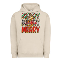 Pigment French Oak merry christmas lightning bolt Urban Hoodie - Zillion Design Studio
