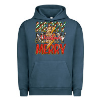 Pigment Midnight Navy merry christmas lightning bolt Urban Hoodie - Zillion Design Studio