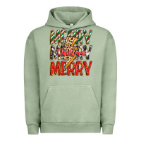Pigment Oil Green merry christmas lightning bolt Urban Hoodie - Zillion Design Studio