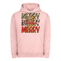 Pigment Salmon merry christmas lightning bolt Urban Hoodie - Zillion Design Studio