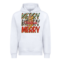 White merry christmas lightning bolt Urban Hoodie - Zillion Design Studio