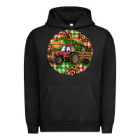 Pigment Black Christmas Farm Red Tractor Urban Hoodie - RanaPortraitStore