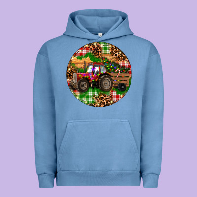 Urban Hoodie Christmas Farm Red Tractor