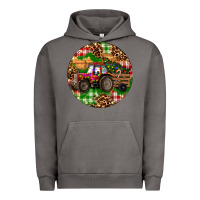 Pigment Tornado Christmas Farm Red Tractor Urban Hoodie - RanaPortraitStore