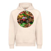 Sandshell Christmas Farm Red Tractor Urban Hoodie - RanaPortraitStore