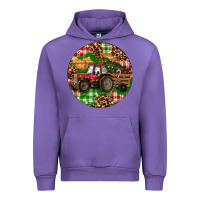 Tulip Christmas Farm Red Tractor Urban Hoodie - RanaPortraitStore