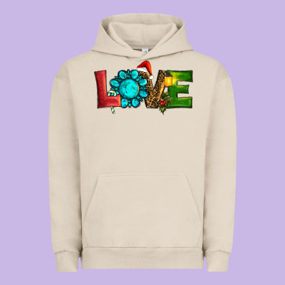 Urban Hoodie Western Gemstone Christmas Love