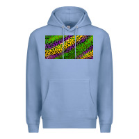 Colony Blue Mardi Gras Leopard Premium Hoodie - RanaPortraitStore