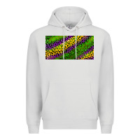 Dove Grey Mardi Gras Leopard Premium Hoodie - RanaPortraitStore