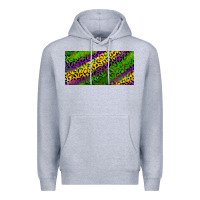 Heather Grey Mardi Gras Leopard Premium Hoodie - RanaPortraitStore