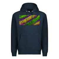 Navy Mardi Gras Leopard Premium Hoodie - RanaPortraitStore