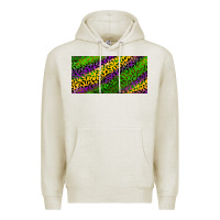 Oatmeal Heather Mardi Gras Leopard Premium Hoodie - RanaPortraitStore