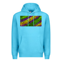 Ocean Blue Mardi Gras Leopard Premium Hoodie - RanaPortraitStore