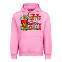 Fuchsia Pink i run on coffee and christmas cheer Urban Hoodie - Zillion Design Studio