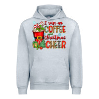 Heather Grey i run on coffee and christmas cheer Urban Hoodie - Zillion Design Studio