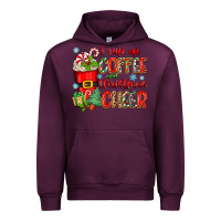 Mauve Wine i run on coffee and christmas cheer Urban Hoodie - Zillion Design Studio