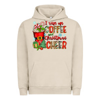 Pigment French Oak i run on coffee and christmas cheer Urban Hoodie - Zillion Design Studio