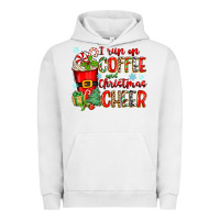 Pigment Lunar Rock i run on coffee and christmas cheer Urban Hoodie - Zillion Design Studio