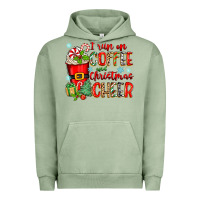 Pigment Oil Green i run on coffee and christmas cheer Urban Hoodie - Zillion Design Studio