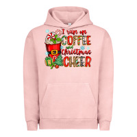 Pigment Salmon i run on coffee and christmas cheer Urban Hoodie - Zillion Design Studio