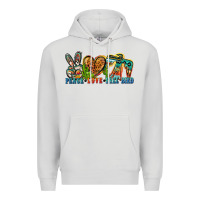 Dove Grey peace love free bird Premium Hoodie - Zillion Design Studio