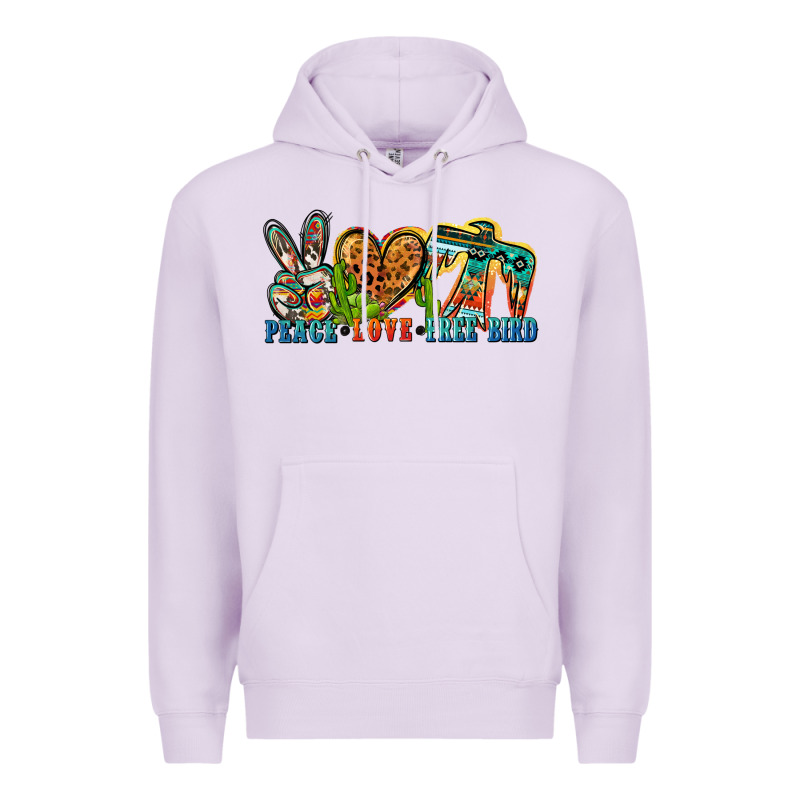 Peace Love Free Bird Premium Hoodie by Zillion Design Studio | Teevron