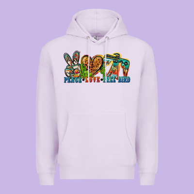 Peace Love Free Bird Premium Hoodie Designed By Zillion Design Studio