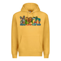 Mustard peace love free bird Premium Hoodie - Zillion Design Studio