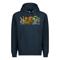Navy peace love free bird Premium Hoodie - Zillion Design Studio