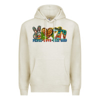 Oatmeal Heather peace love free bird Premium Hoodie - Zillion Design Studio
