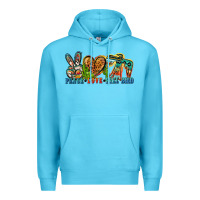 Ocean Blue peace love free bird Premium Hoodie - Zillion Design Studio