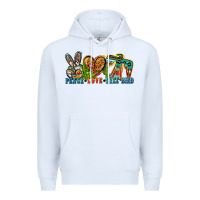 White peace love free bird Premium Hoodie - Zillion Design Studio