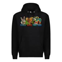 Black peace love free bird Premium Hoodie - Zillion Design Studio
