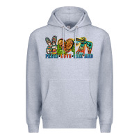 Heather Grey peace love free bird Premium Hoodie - Zillion Design Studio