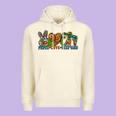 Peace Love Free Bird Premium Hoodie Designed By Zillion Design Studio