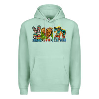 Seafoam peace love free bird Premium Hoodie - Zillion Design Studio