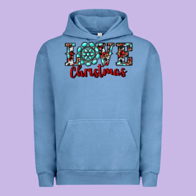 Urban Hoodie Western Gemstone Christmas Love