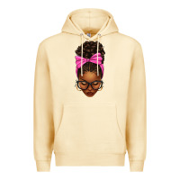Pina Colada afro messy bun pink bow Premium Hoodie - texasbilliewilder