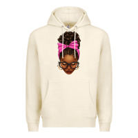 Tofu afro messy bun pink bow Premium Hoodie - texasbilliewilder