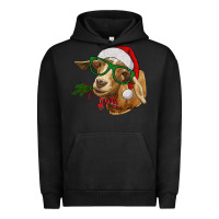 Pigment Black Christmas Glasses Goat Urban Hoodie - RanaPortraitStore