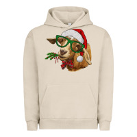 Pigment French Oak Christmas Glasses Goat Urban Hoodie - RanaPortraitStore