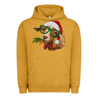 Pigment Peanut Butter Christmas Glasses Goat Urban Hoodie - RanaPortraitStore