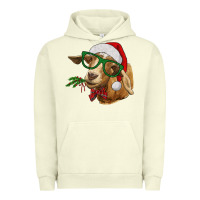 Pigment Pistachio Christmas Glasses Goat Urban Hoodie - RanaPortraitStore