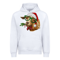 White Christmas Glasses Goat Urban Hoodie - RanaPortraitStore