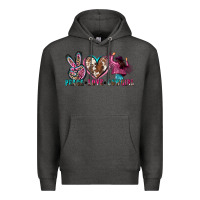 Charcoal Heather peace love cowgirl Premium Hoodie - Zillion Design Studio