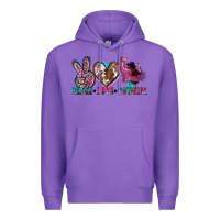 Purple peace love cowgirl Premium Hoodie - Zillion Design Studio