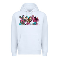 White peace love cowgirl Premium Hoodie - Zillion Design Studio