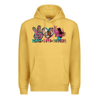 Antique Gold peace love cowgirl Premium Hoodie - Zillion Design Studio