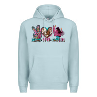 Blue Mist peace love cowgirl Premium Hoodie - Zillion Design Studio