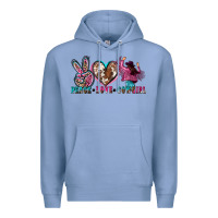 Colony Blue peace love cowgirl Premium Hoodie - Zillion Design Studio